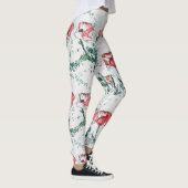 Mooie Red Three Poppy Flowers Sketch Leggings (Rechts)