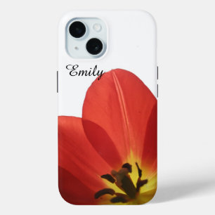 Mooie Red Tulip   Aangepaste telefoonkwestie iPhone 15 Case