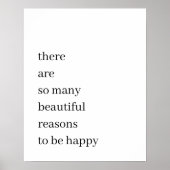 Mooie redenen om gelukkig te zijn | Minimale prijs Poster (Voorkant)