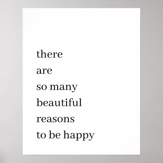 Mooie redenen om gelukkig te zijn | Minimale prijs Poster (Voorkant)