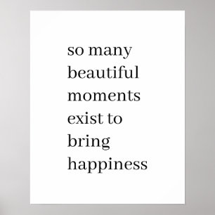 Mooie redenen om gelukkig te zijn Minimalistische  Poster