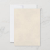 Mooie reflecterende ivoor of witte roos bruiloft RSVP kaartje (Achterkant)