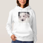 Mooie Regal White Labrador Mix Dog Gray Hoodie (Voorkant)