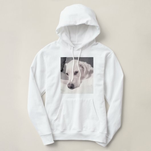 Mooie Regal White Labrador Mix Dog Gray Hoodie (Design voorkant)