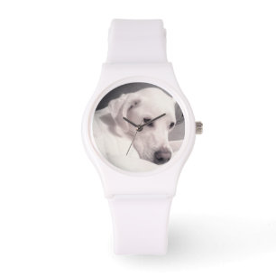 Mooie Regal White Labrador Mix Dog Watch Horloge