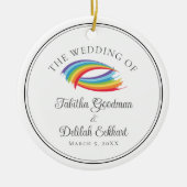 Mooie Regenbo Keramisch Ornament (Voorkant)