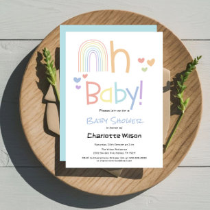 Mooie Regenboog Baby Shower Uitnodiging