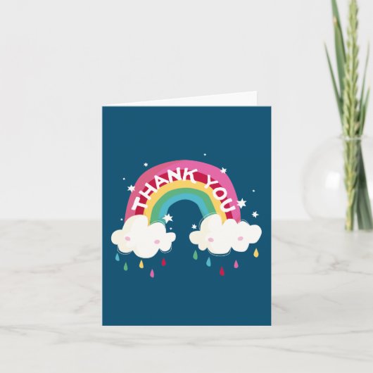 Mooie Regenboog Bedankkaart (Voorkant)