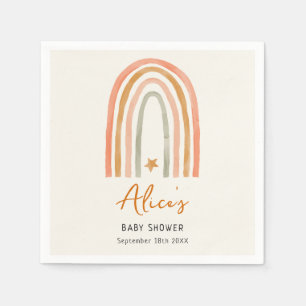 Mooie Regenboog Boho Baby Shower Servet