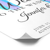 Mooie Regenboog Bruiloft Kleurrijke Custom Welkom Poster (Hoek)