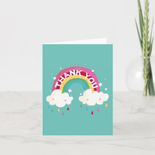 Mooie Regenboog Dankkaart Bedankkaart (Voorkant)
