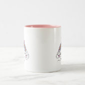 Mooie Regenboog Eenhoorn Persoonlijke Naam  Tweekleurige Koffiemok (Center)