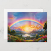 Mooie Regenboog en Meer  Briefkaart (Voorkant / Achterkant)