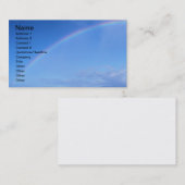 Mooie regenboog in Hawaï over de Stille Oceaan Visitekaartje (Voorkant / Achterkant)