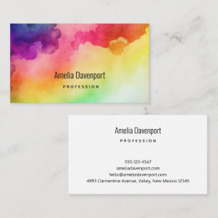 Mooie regenboog kleur Spletters Abstract Ontwerp Visitekaartje