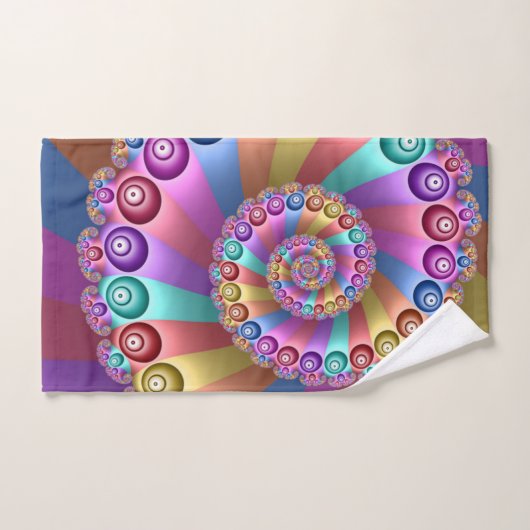 Mooie Regenboog Kleuren Abstracte Fractal Art Bad Handdoek (Handdoek)