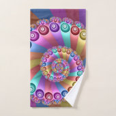 Mooie Regenboog Kleuren Abstracte Fractal Art Bad Handdoek (Handdoek)