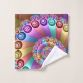 Mooie Regenboog Kleuren Abstracte Fractal Art Bad Handdoek (Wasdoekje)