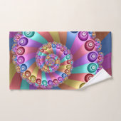 Mooie Regenboog Kleuren Abstracte Fractal Art Bad Handdoek (Handdoek)