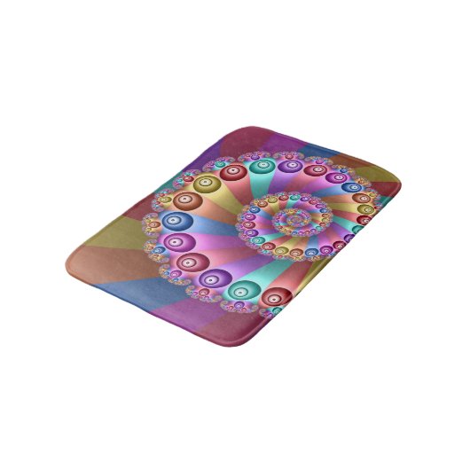 Mooie Regenboog Kleuren Abstracte Fractal Art Badmat (Gekanteld)
