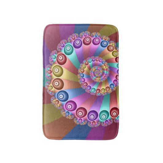 Mooie Regenboog Kleuren Abstracte Fractal Art Badmat (Voorkant Verticaal)