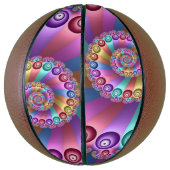 Mooie Regenboog Kleuren Abstracte Fractal Art Basketbal (Verticaal)