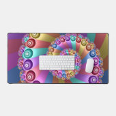 Mooie Regenboog Kleuren Abstracte Fractal Art Bureaumat (Keyboard & Muis)