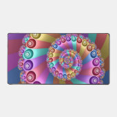 Mooie Regenboog Kleuren Abstracte Fractal Art Bureaumat (Voorkant)