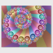 Mooie Regenboog Kleuren Abstracte Fractal Art Cadeaupapier (Vlak)