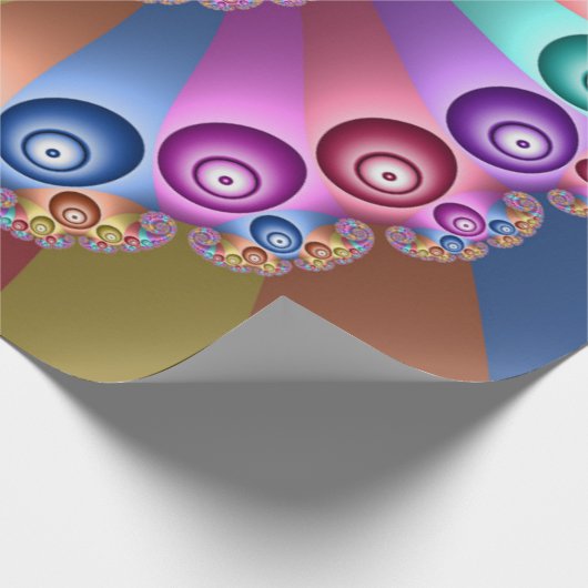 Mooie Regenboog Kleuren Abstracte Fractal Art Cadeaupapier (Hoek)