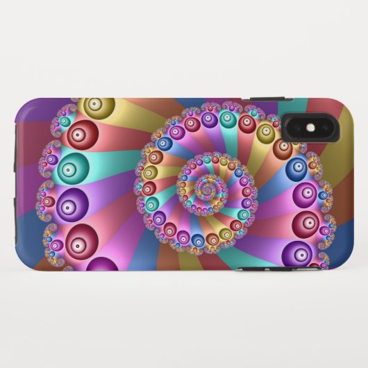 Mooie Regenboog Kleuren Abstracte Fractal Art Case-Mate iPhone Case (Achterkant (horizontaal))