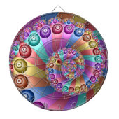 Mooie Regenboog Kleuren Abstracte Fractal Art Dartbord (Voorkant)