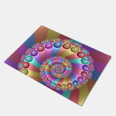 Mooie Regenboog Kleuren Abstracte Fractal Art Deurmat (Schuin)