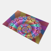 Mooie Regenboog Kleuren Abstracte Fractal Art Deurmat (Schuin)