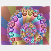 Mooie Regenboog Kleuren Abstracte Fractal Art Fleece Deken (Voorkant (Horizontaal))