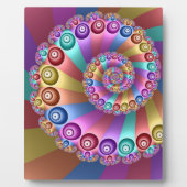 Mooie Regenboog Kleuren Abstracte Fractal Art Fotoplaat (Voorkant)