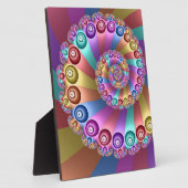 Mooie Regenboog Kleuren Abstracte Fractal Art Fotoplaat (Zijkant)