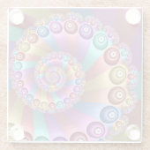 Mooie Regenboog Kleuren Abstracte Fractal Art Glazen Onderzetter (Achterkant)