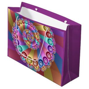 Mooie Regenboog Kleuren Abstracte Fractal Art Groot Cadeauzakje