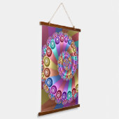 Mooie Regenboog Kleuren Abstracte Fractal Art Hangend Wandkleed (Gebogen)