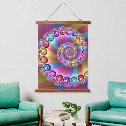 Mooie Regenboog Kleuren Abstracte Fractal Art Hangend Wandkleed (Woonkamer)