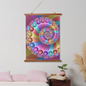 Mooie Regenboog Kleuren Abstracte Fractal Art Hangend Wandkleed (Slaapkamer)