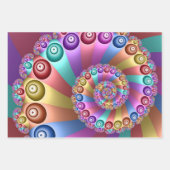 Mooie Regenboog Kleuren Abstracte Fractal Art Inpakpapier Vel (Voorkant 2)