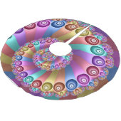 Mooie Regenboog Kleuren Abstracte Fractal Art Kerstboom Rok (Gekanteld)