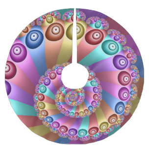 Mooie Regenboog Kleuren Abstracte Fractal Art Kerstboom Rok