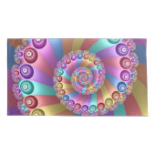 Mooie Regenboog Kleuren Abstracte Fractal Art Kussensloop (Achterkant)