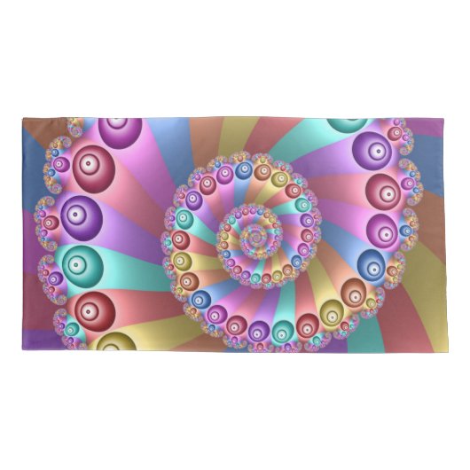 Mooie Regenboog Kleuren Abstracte Fractal Art Kussensloop (Achterkant)