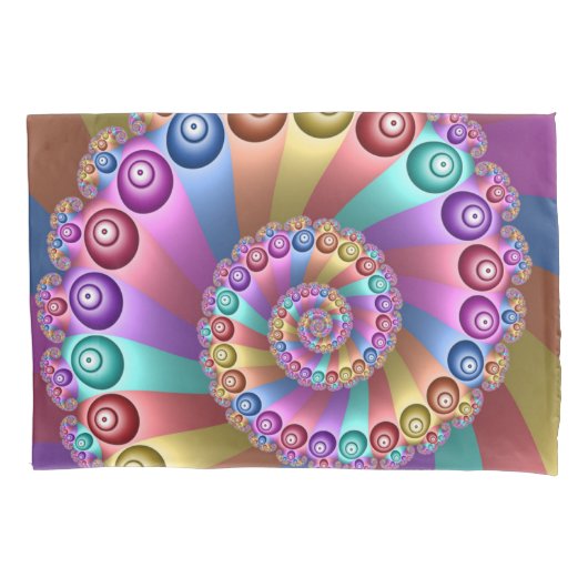 Mooie Regenboog Kleuren Abstracte Fractal Art Kussensloop (Voorkant)