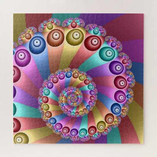 Mooie Regenboog Kleuren Abstracte Fractal Art Legpuzzel (Horizontaal)