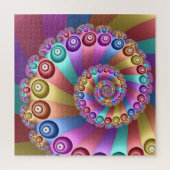 Mooie Regenboog Kleuren Abstracte Fractal Art Legpuzzel (Verticaal)